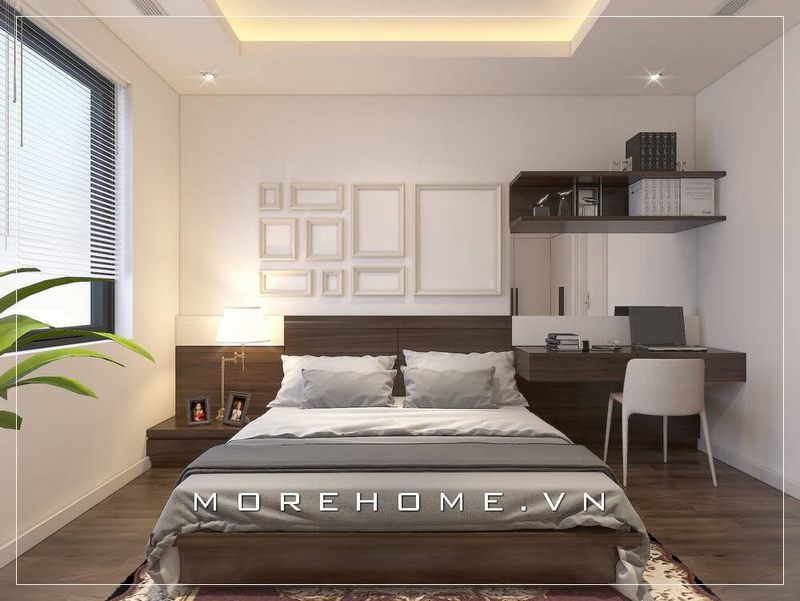 16 Hình thiết kế giường phòng ngủ màu nâu sang trọng cho nhà chung cư